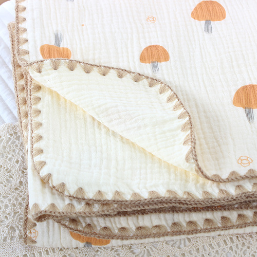 110*1104 four-layer marshmallow children's quilt colorful cotton ins style baby gauze bath towel multi-functional blanket