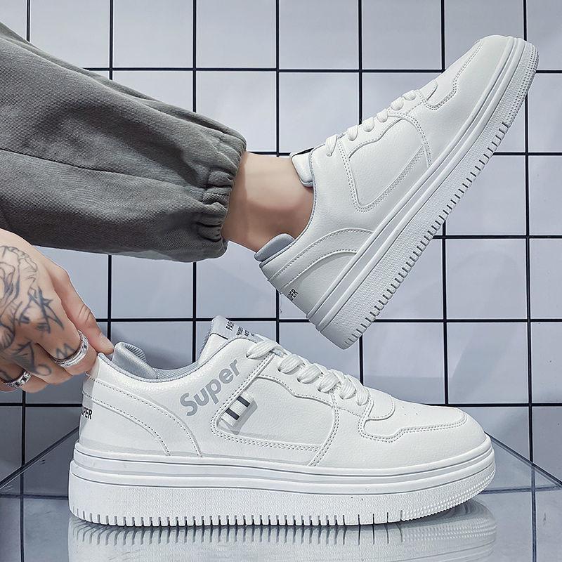 Summer breathable men's shoes 2023 new trend leisure sports small white shoes men's leather shoes flat with all fashionable shoes_voghion.com