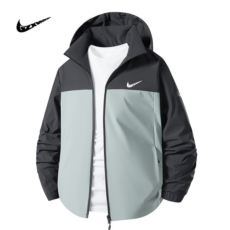 2026 New Men's Jacket Casual Breathable Windproof Thin Jacket Men's Detachable Hood Outdoor Sportswear