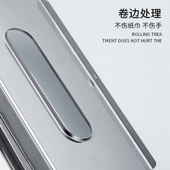 Desktop tissue box minimalist 304 stainless steel tissue box living room home creative INS style handkerchief coffee table tissue box