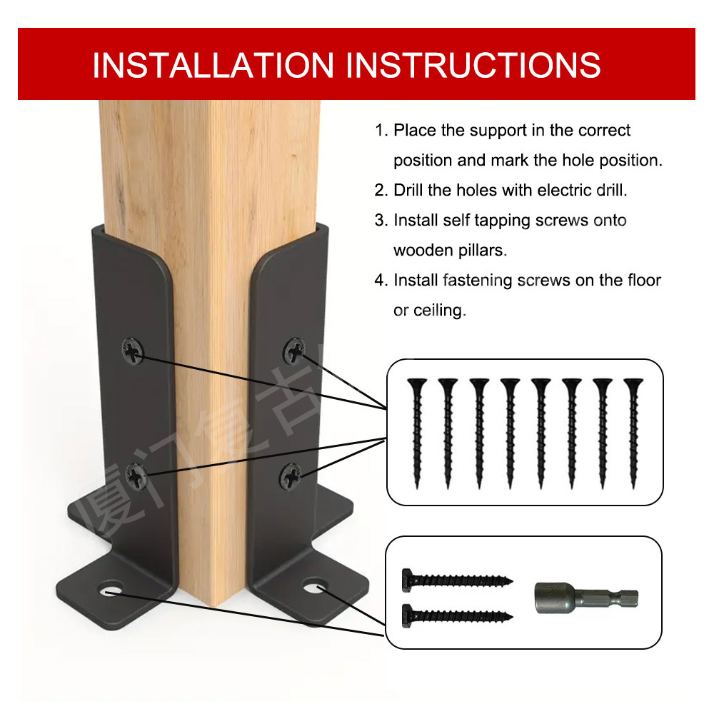 Soportes de Herrajes para Pérgola, Personalizable, para Jardín y Exterior image 4