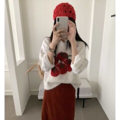 韩系温柔软糯针织马甲背心女2025秋冬季新款毛衣坎肩宽松圆领上衣