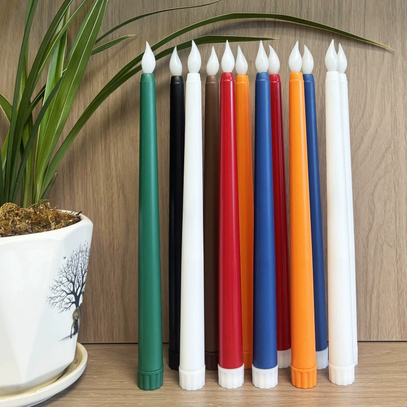 Рождественская светодиодная цифровая свеча, светильник для дня рождения, свадьбы, вечеринки, атмосфера, пульт дистанционного управления, длинный стержень, искусственная свеча