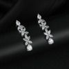 Zirconium, fashionable earrings, 2022, light luxury style, wholesale