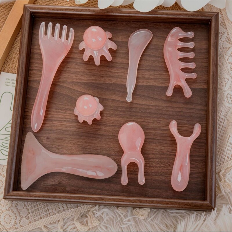 Facial Scraping Stick, Meridian Brush, Octopus Head Massage Comb, Massage Tool, Health Care Tool Set Facial Scraping Stick, Meridian Brush, Octopus Head Massage Comb, Massage Tool, Health Care Tool Set
