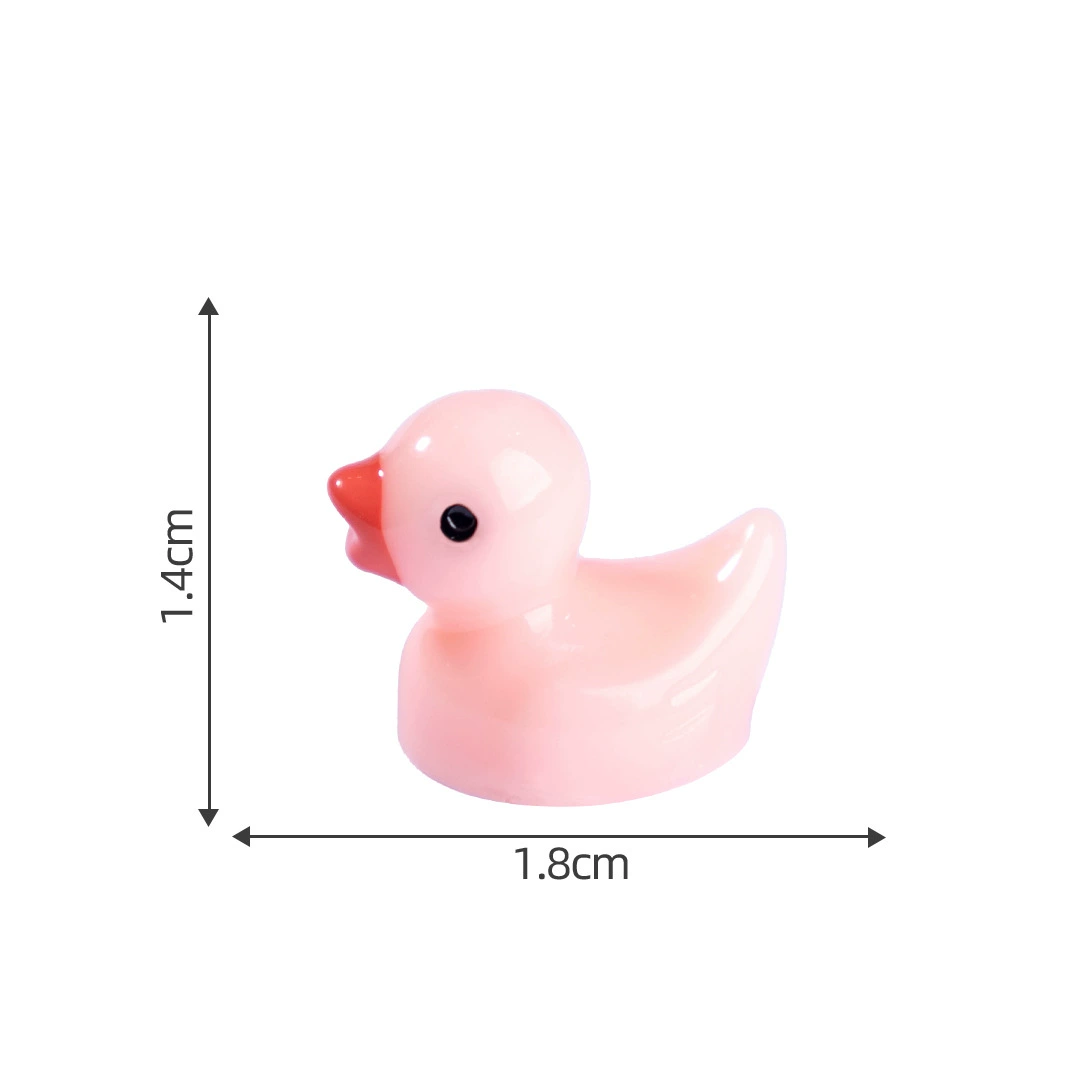 Pendant (B.Duck) mini duck minifigure, glossy resin, assorted colors, 1.8×1.2×1.6 cm