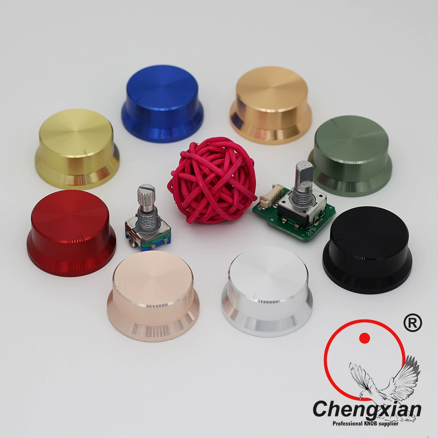 Ручка потенциометра из алюминиевого сплава, диаметр маленький, 26, большой, 30 мм, тип крышки, мультимедийное аудиоусилитель, оборудование, глянцевый, многоцветный