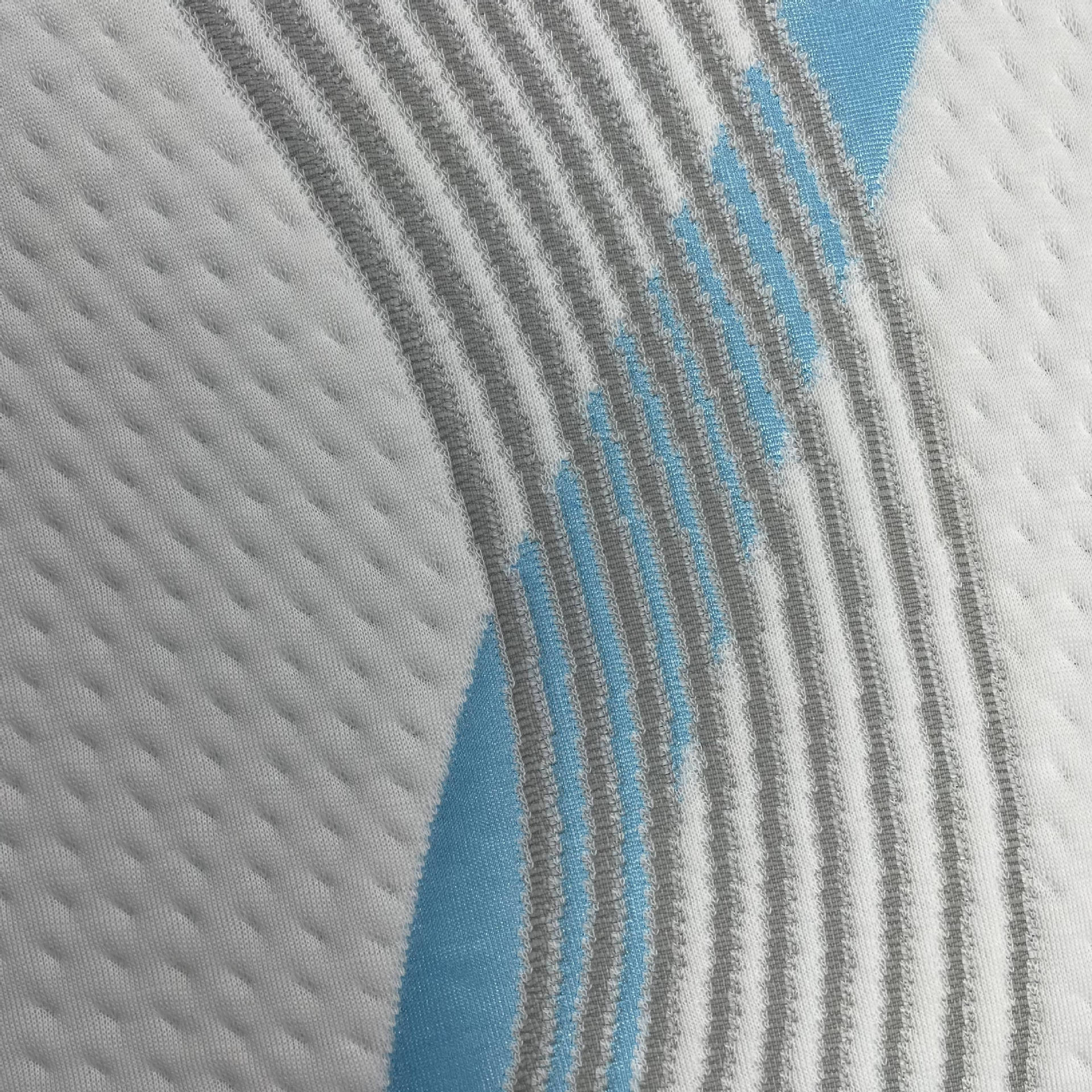 400 gramos de tela de colchón de doble cara azul gris tejido Jacquard tela de colchón de doble cara lino tejido Jacquard