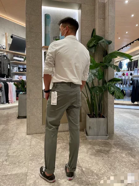 Lulu Alternative Abc Men's Stretch Tailored Five-Pocket Trousers Simple Business Pants Casual Pants 7046