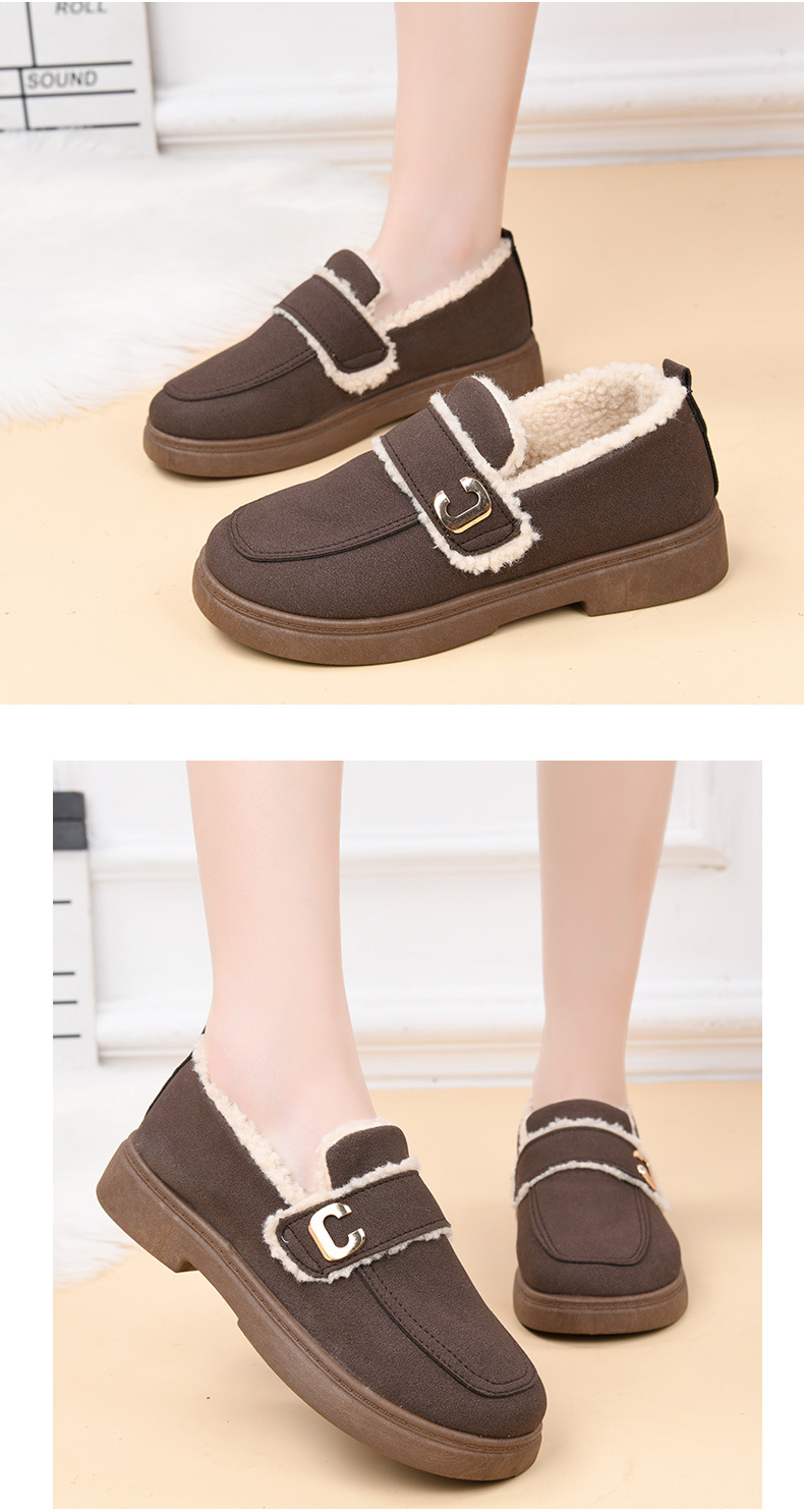 Doudou shoes women's winter models fleece thickened women's casual cotton shoes fashionable and comfortable warm mother shoes_voghion.com