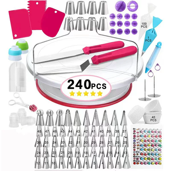 Manufacturer Produces Ready-Made Russian Decorating Nozzle Baking Mold Set Cake Turntable Set DIY Baking Accessories