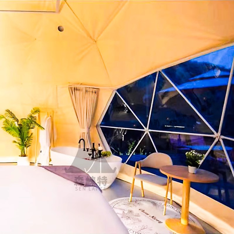 Star Hotel Tent Residence Fabricante de tiendas esféricas Wild Luxury Camping Scenic Spot Grassland Farmhouse Dome Star Room