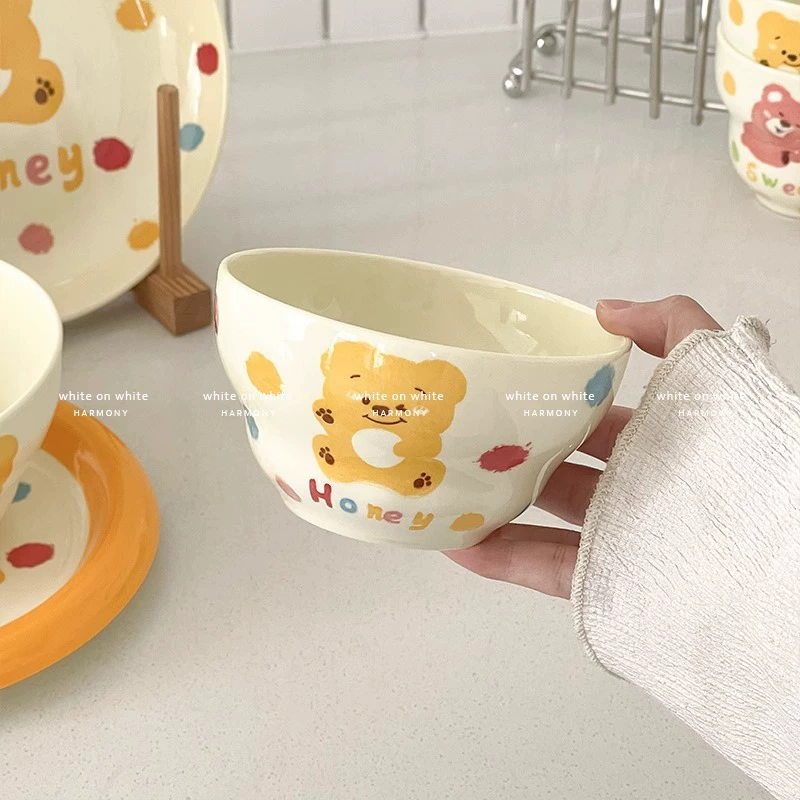 Стиль Инс керамическая миска для йогурта высокая стоимость керамическая миска для хлопьев милый овсяный мисок кремовый стиль посуда керамическая утварь для завтрака десертная миска
