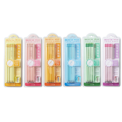 Pencil wholesale Zhenglin Macaron Set Eco-friendly Pencils 10-Pack with Pencil Sharpener Gift for Students Writing Pencils