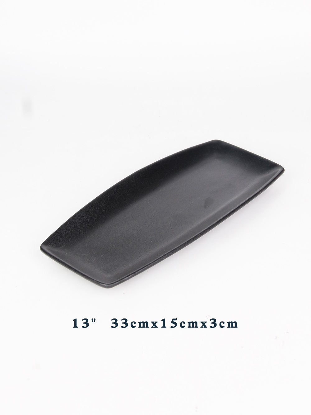 Cerámica creativa placa rectangular superficie gruesa esmerilado placa cuadrada sushi Placa de pescado placa resistente a los arañazos swing bandeja de la placa