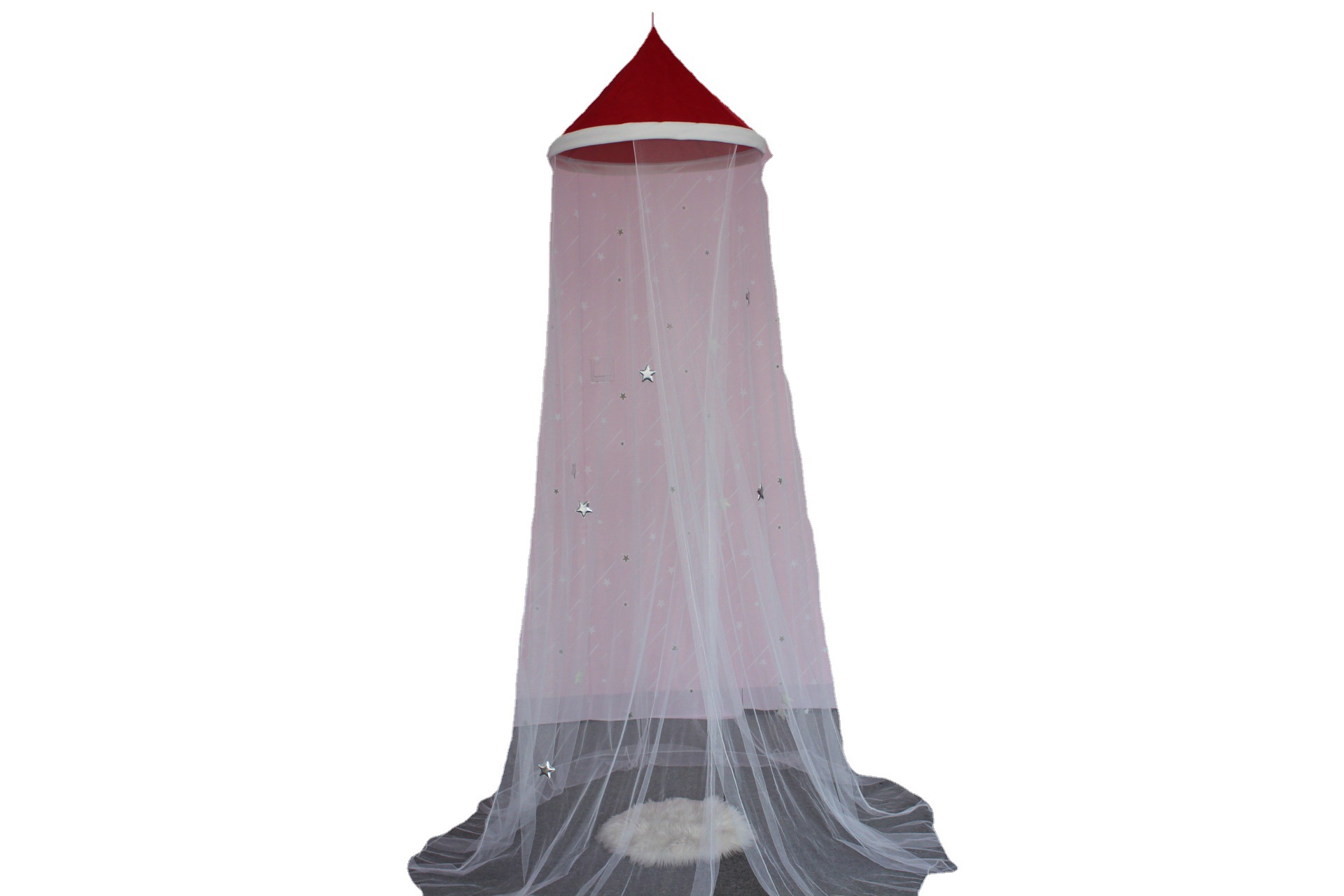 2022新款 儿童女孩公主风家用吊顶 加密圆顶式蚊帐mosquito net