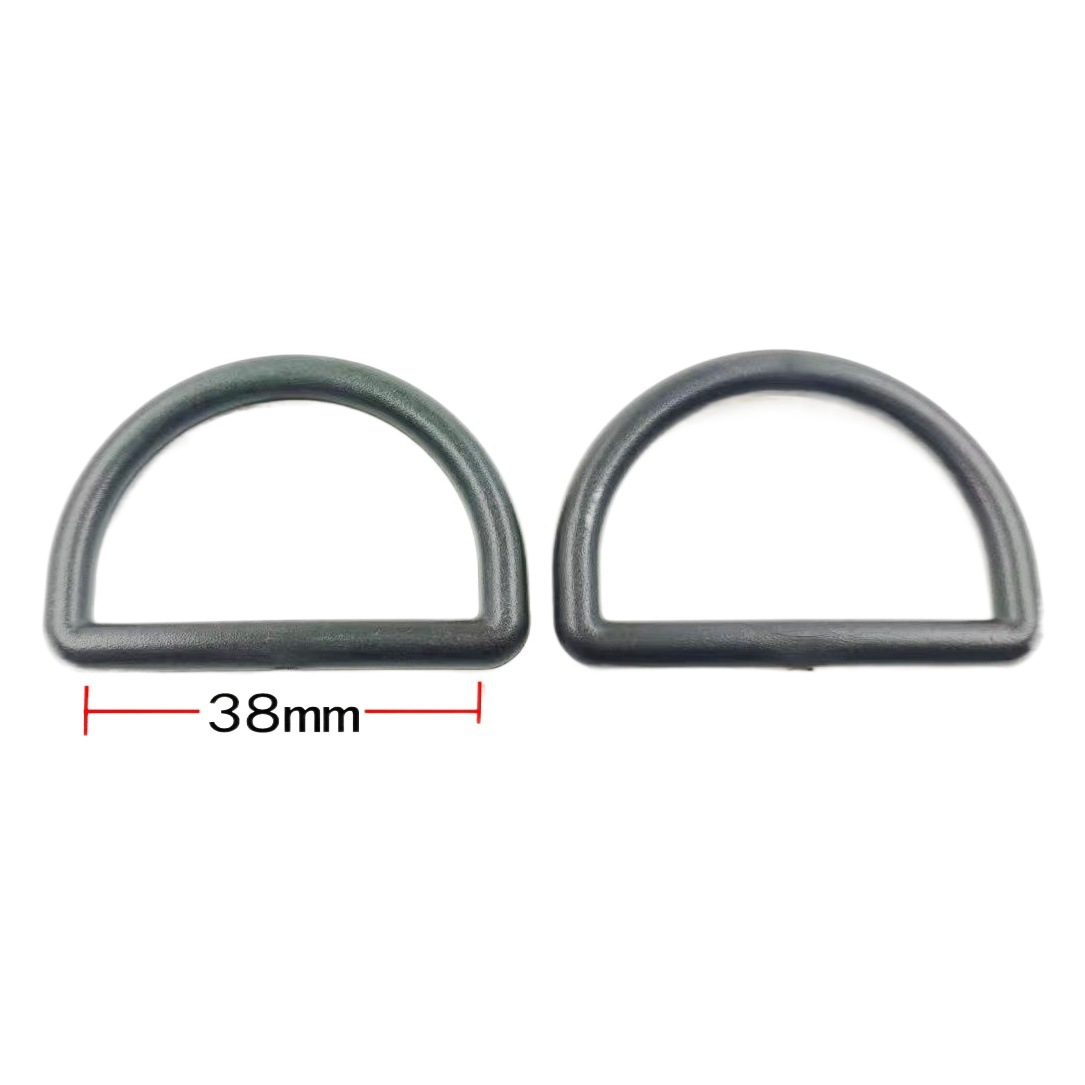Manufacturer Supplies and Sells Luggage Accessories, Black Plastic D-Rings, Thickened Plastic Round Wire Adjustable Buckles, Bulk Purchase Discounts Available
