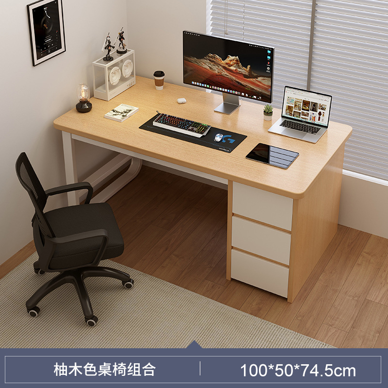 Escritorio para computadora de escritorio para oficina, escritorio simple y moderno con cajón, escritorio para el hogar, escritorio para el hogar, banco de trabajo