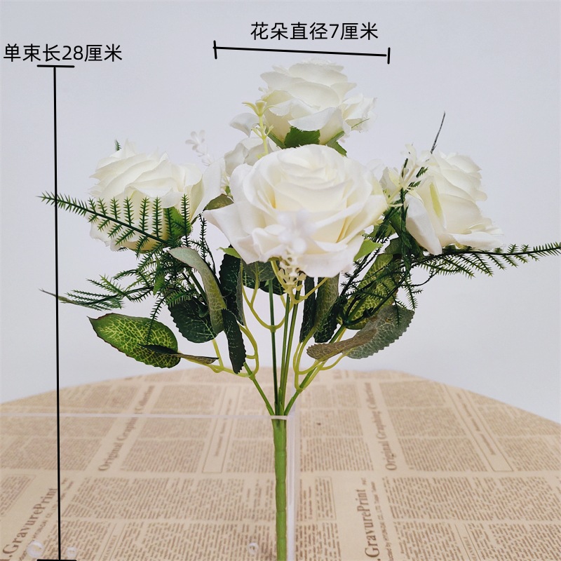 flores falsas flores de plástico ramo de flores de cascada flores secas decoración del hogar flores biónicas
