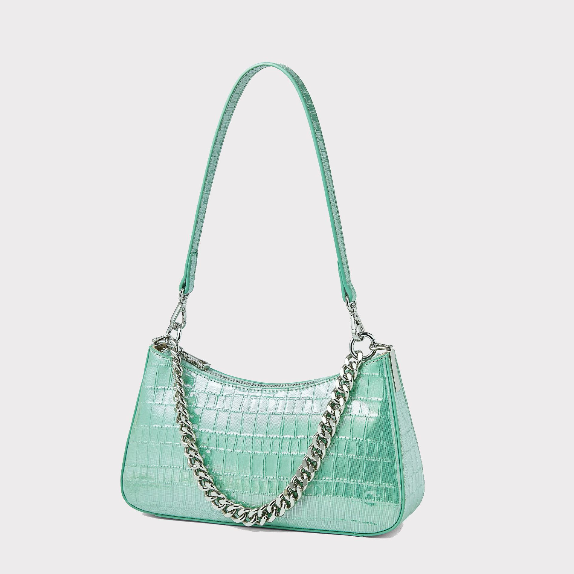 Selección estricta bolso de mujer de cuero genuino nicho de todos los partidos primera capa de piel de vaca bolso de cadena de hombro de alto grado todo partido moda bolsa de axilas