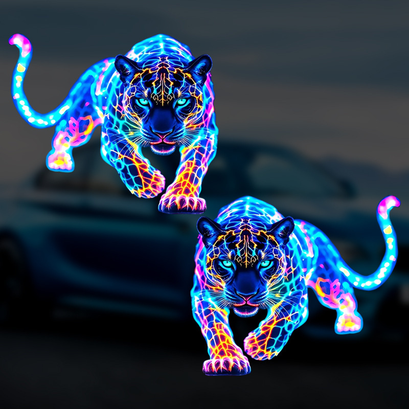 Foreign Trade Colorful Leopard Car Stickers Creative Personalized Scratch Blocking Internet Celebrity New Waterproof Body Decoration Stickers Foreign Trade Colorful Leopard Car Stickers Creative Personalized Scratch Blocking Internet Celebrity New Waterproof Body Decoration Stickers