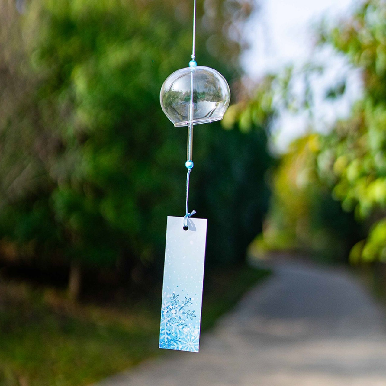 Transparent vindspel i glas för diy graffiti handmålad dekor_voghion.com