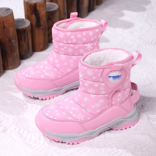 Children's versatile snow boots, autumn new warm and padded snow boots for older children, stylish cotton boots