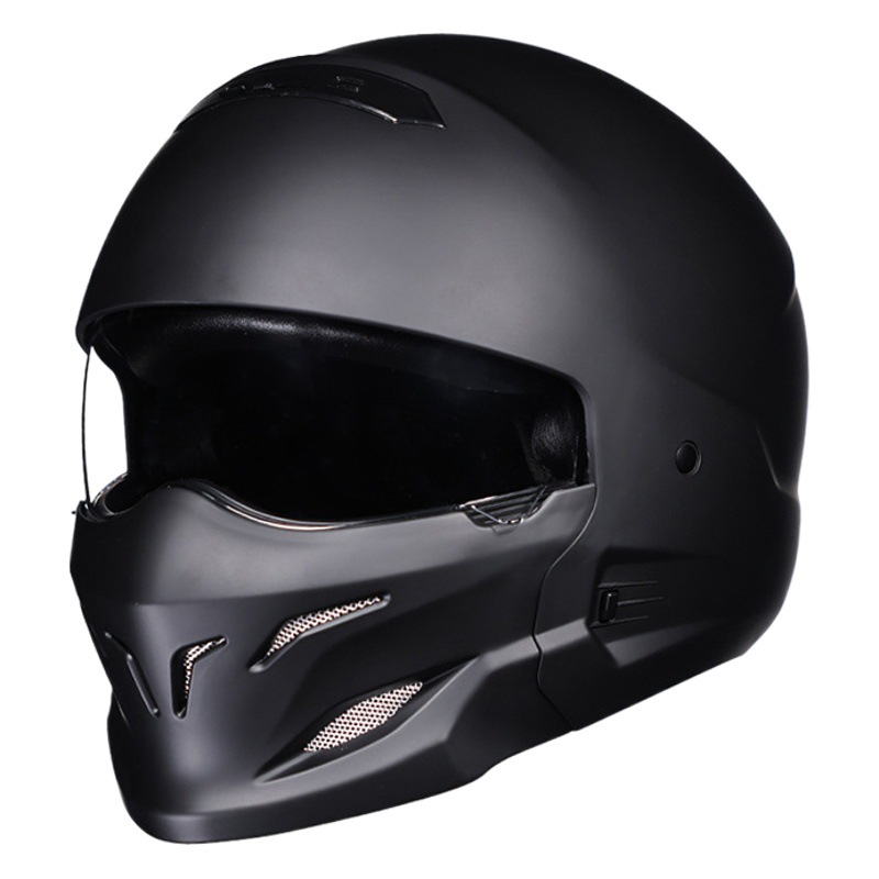 Casco de Motocicleta Integral Scorpion de Segunda Generación, Certificado 3C, Estilo Retro, Casco Combinado, Guerrero Cara de Fantasma, Multifuncional, para Todas las Estaciones