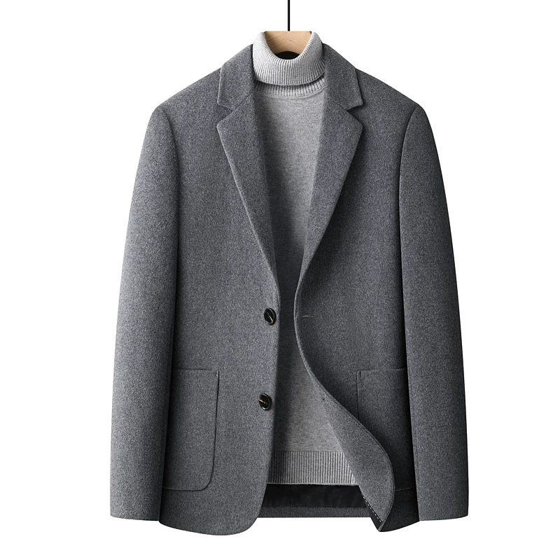 Куртка (MQGE) в смеси шерсти демисезонная классика, корейский стиль, для отдыха