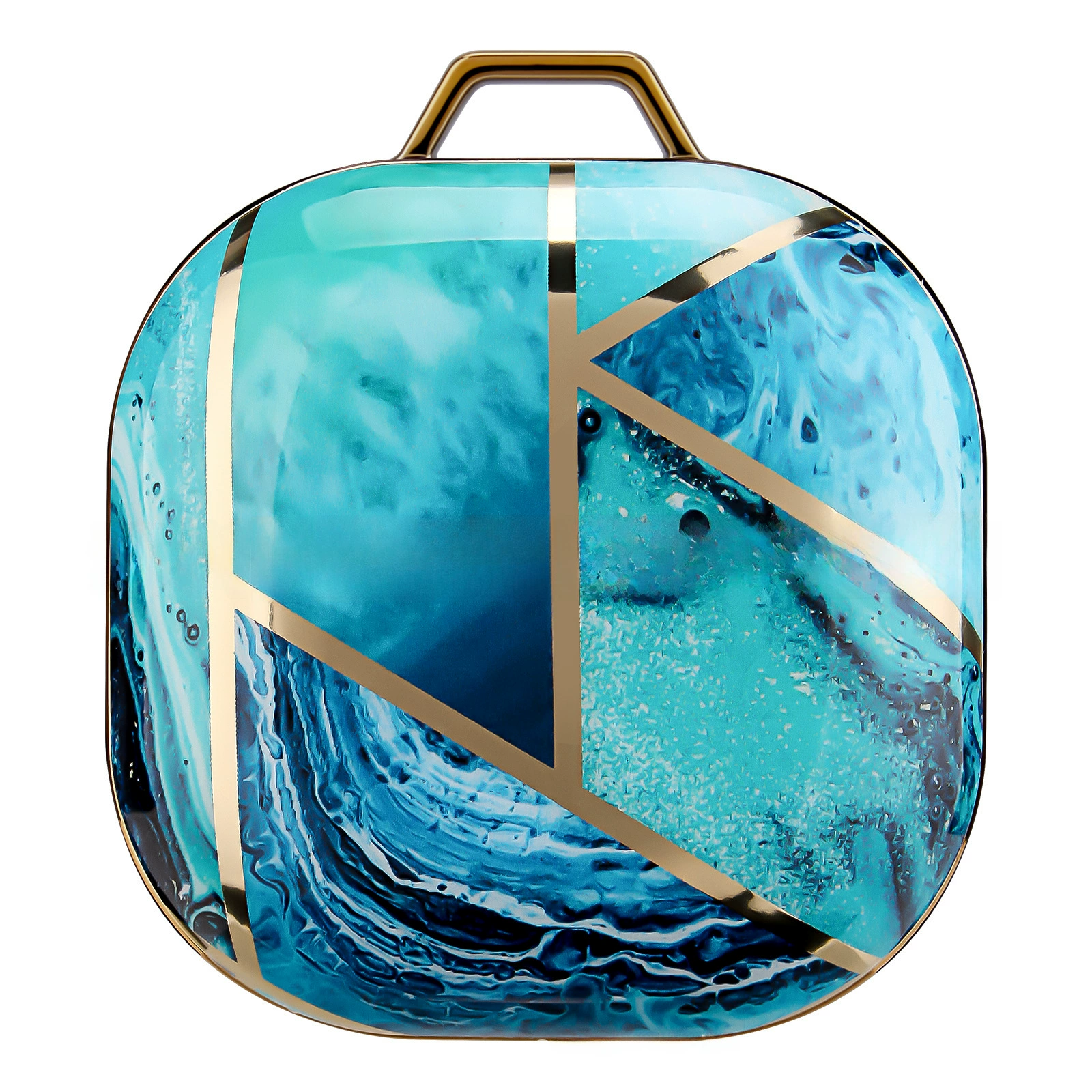 Blue Gold Marble IMD Headphones Set is suitable for BUDS2 Live Pro General Bluetooth headset shell electroplating hard shell