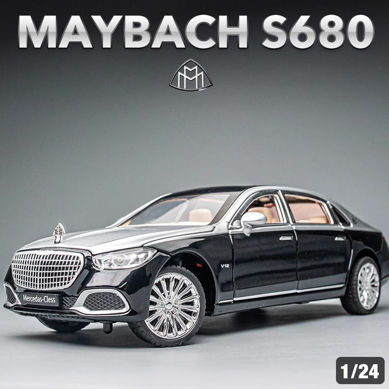 新品1:24邁巴赫S680仿真合金車模大號汽車男孩禮物車模型批發跨境