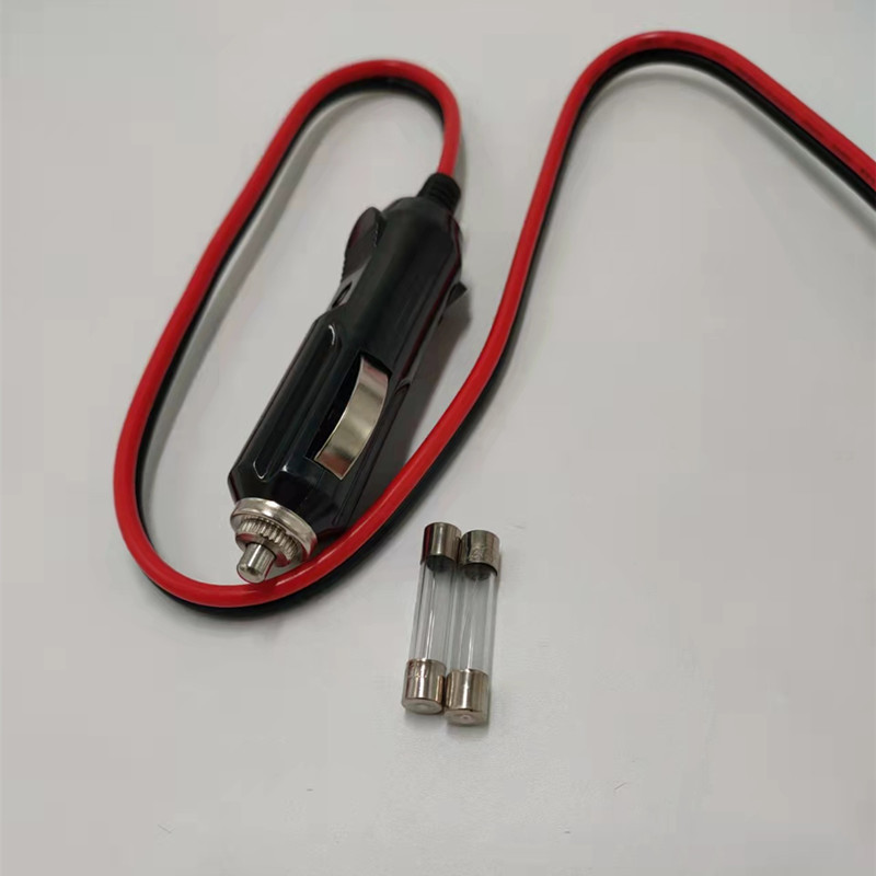 Bakelite cigarette lighter 12/24V car charger extension cable cigarette lighter male plug battery clip cigarette lighter with O-shaped terminal