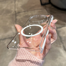 适用华为matex6手机壳新款Matex6典藏版x5透明磁吸中轴铰链x3硬壳