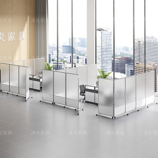 J$Yj$Y Office Mobile Screen Partition Wall Foldableable Factory Workshop Transparent Baffle Acrylic Simple Living