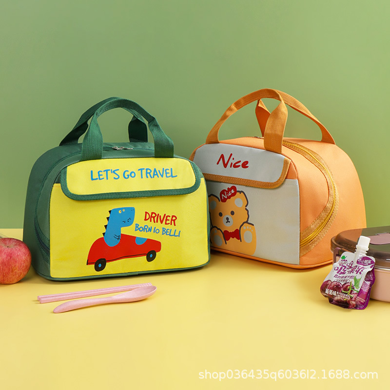 Bolsa de aislamiento térmico portátil para niños Bolsa de aislamiento térmico de dibujos animados Bolsa de hielo para estudiantes Bolsa de almuerzo con bolsa de arroz Bolsa de almuerzo para trabajadores de oficina al por mayor