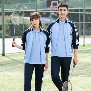 春季中学生班服套装小学生校服三件套学院风初中高中生运动会团体