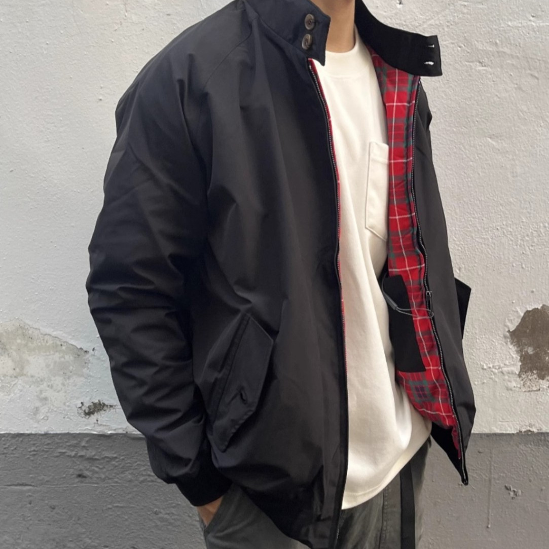 Ropa de trabajo de primavera y otoño, color sólido, salvaje, retro americano, tipo duro, chaqueta de vuelo, chaqueta casual de cuello alto para hombre, chaqueta para hombre