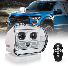 户外车载探照灯越野改装吸顶灯带激光炮搜索功能LED遥控灯超亮