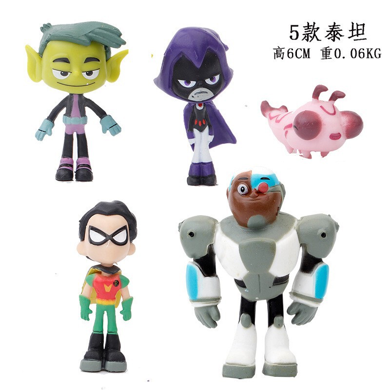 6款少年泰坦手办野兽小子钢骨星火乌鸦手办公仔模型摆件|undefined