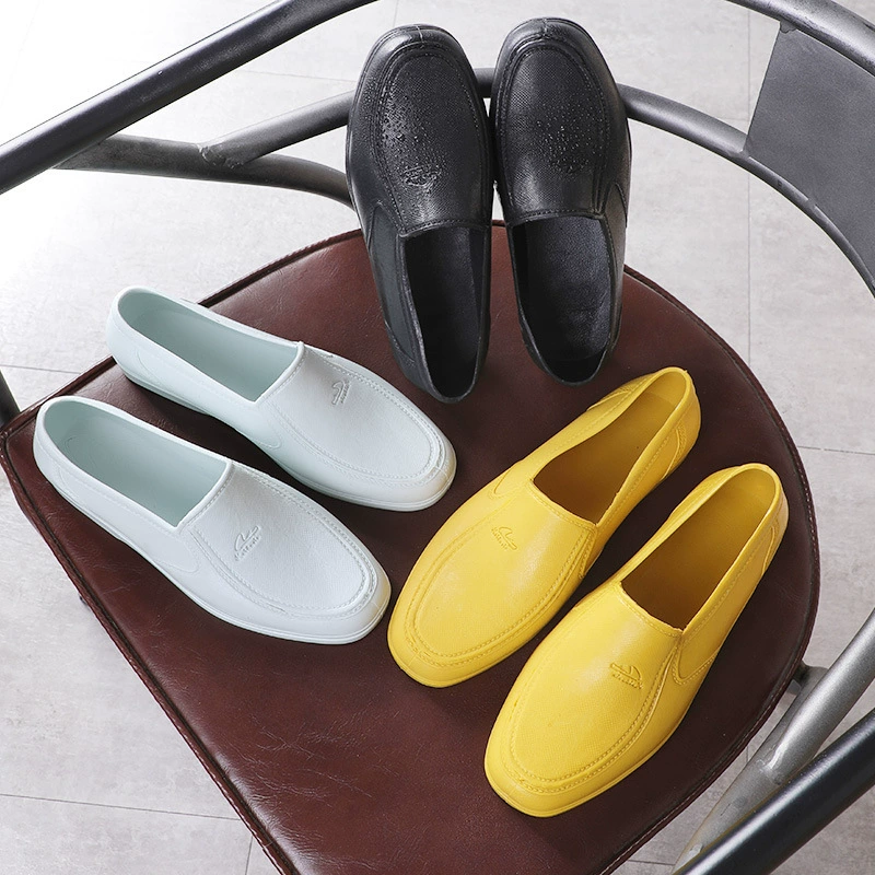 Модные короткие резиновые сапоги, Мужская Рабочая обувь Four Seasons, весенне-Осенняя обувь с низким верхом, нескользящая кухонная обувь, резиновая обувь, рыболовная обувь, непромокаемая обувь