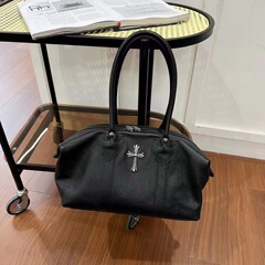 Crowxin 新しい牛革ボウリングバッグ本革クロスハンドヘルドトートバッグ大容量ショルダー脇の下バッグ