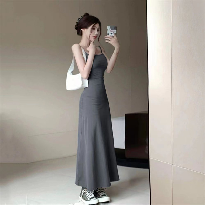 Hot Girl Elastic Suspbottomer Dress Women's Summer 2025 New Style Waist Slimming Look One-Shoulder Inner Bottoming Long Skirt Hot Girl Elastic Suspbottomer Dress Women's Summer 2025 New Style Waist Slimming Look One-Shoulder Inner Bottoming Long Skirt