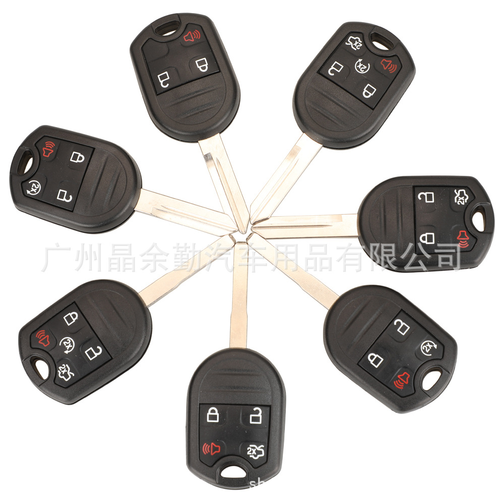 Adecuado para el viejo Ford Raptor Sharp World Mustang Maverick 5 teclas barra de control remoto de coche carcasa de reemplazo de llave