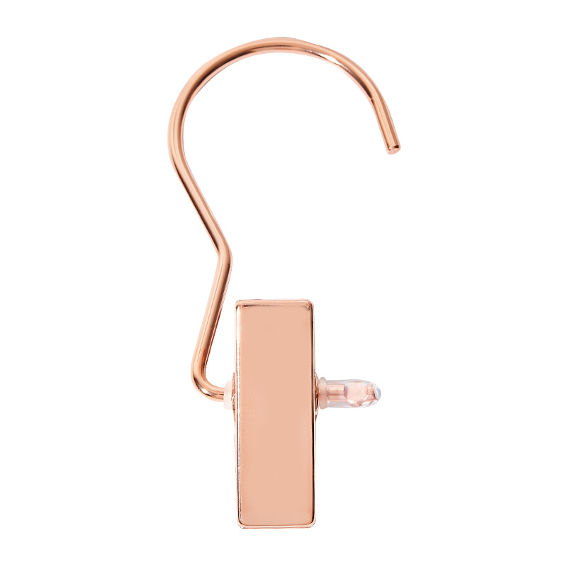 Multifuncional plegable de tres palabras clip de ropa de almacenamiento de edredón gancho antideslizante portátil clip de metal sin costura