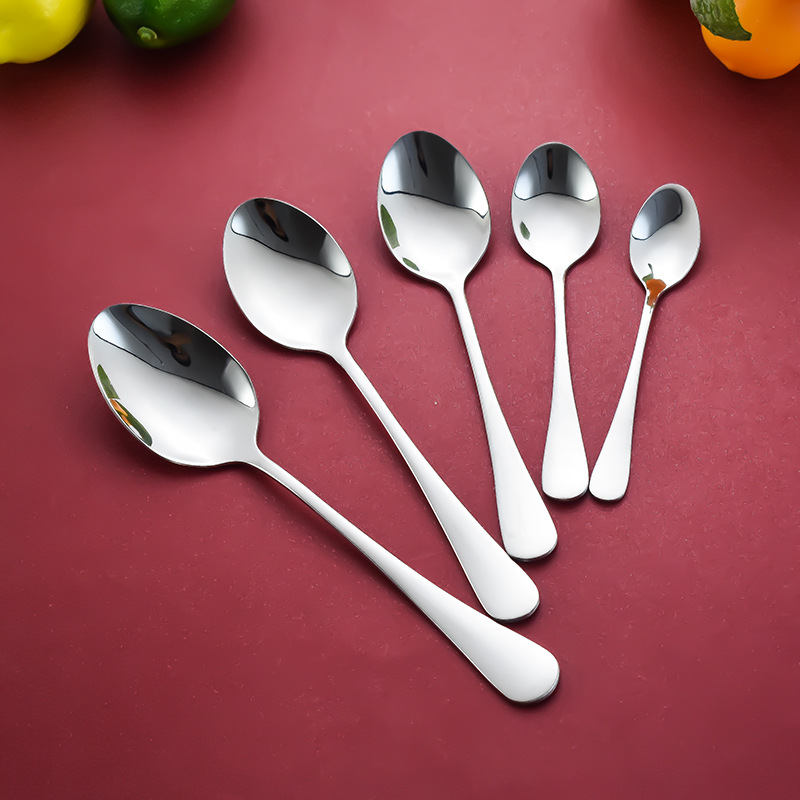 1010 Stainless Steel Spoon Household Fork Spoon High-Value Spoon Student Fork Portable Hotel Western Tableware Eating Spoon
