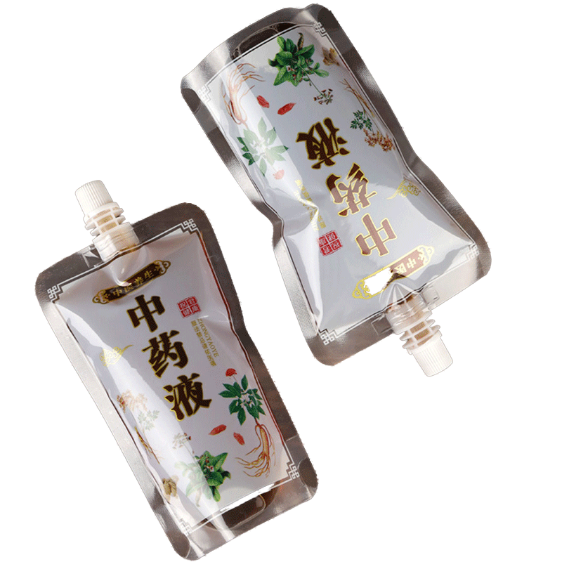 一次性便携中药液体吸嘴袋复合膜透明广东凉茶包装袋200ML吸嘴袋
