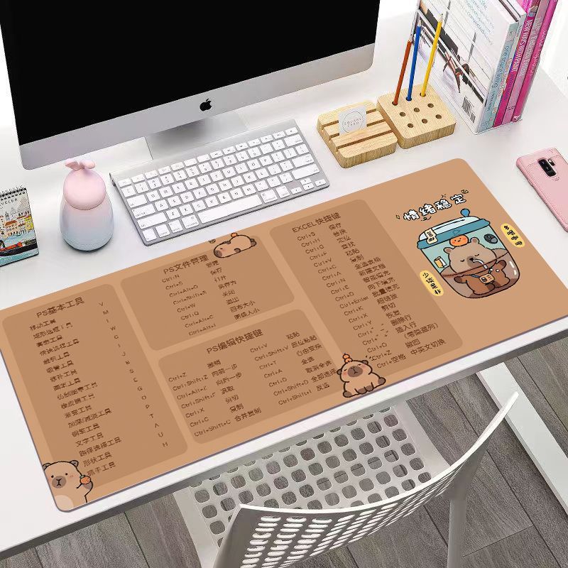 オフィスショートカットキーインターネット有名人マウスパッド特大新しいコンピュータノートブック女の子学習テーブルキーボードパッド|undefined