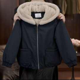 儿童冬季加厚保暖时尚百搭棉服外套男女童休闲加绒连帽棉衣棉袄