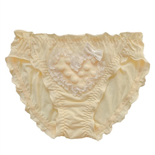 Nerian Sweetheart ~ Japanese Mid-Waist Girl Panties Girls Pure Cotton Crotch Cute Sweet Women's Fleece Warm Breathable 