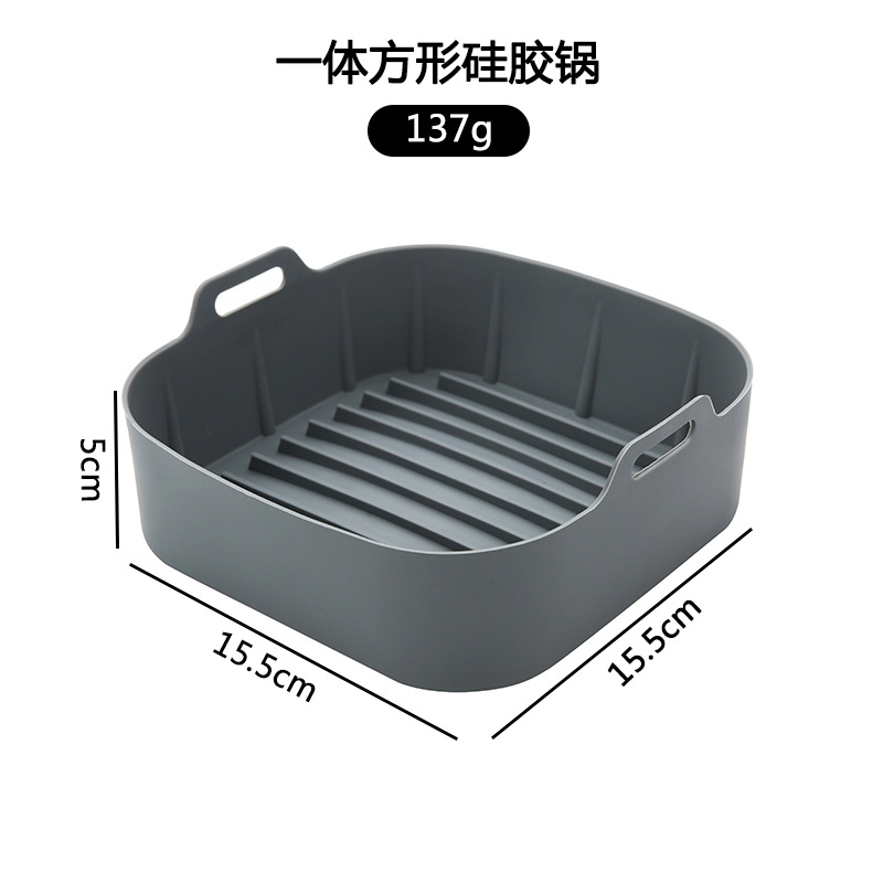 Silicona freidora de aire silicona hornear pan cuadrado microondas horno asado pollo bandeja cuadrada para hornear al por mayor